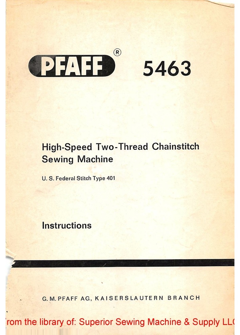 Pfaff 5463 User manual
