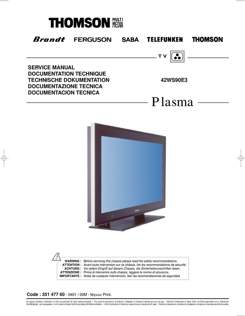 THOMSON 42WS90E3 Service manual