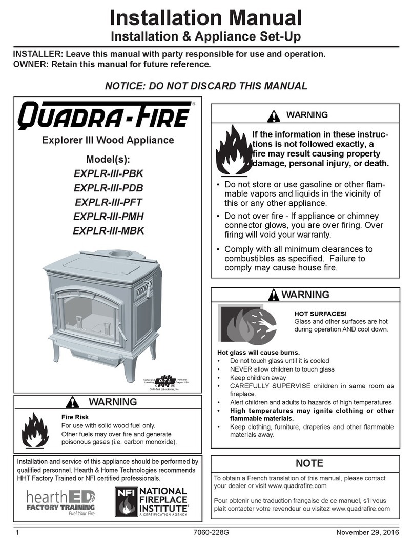 Quadra-Fire EXPLR-III-PBK installation manual