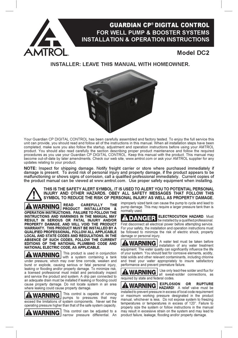 Amtrol GUARDIAN CP DC2 Installation and operation manual