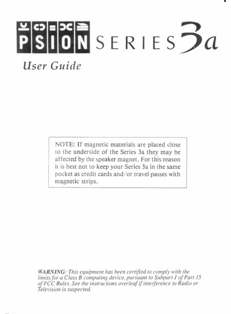 Psion 3a Series user guide