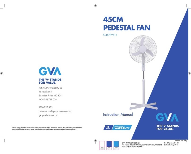 GVA G45PFW16 instruction manual