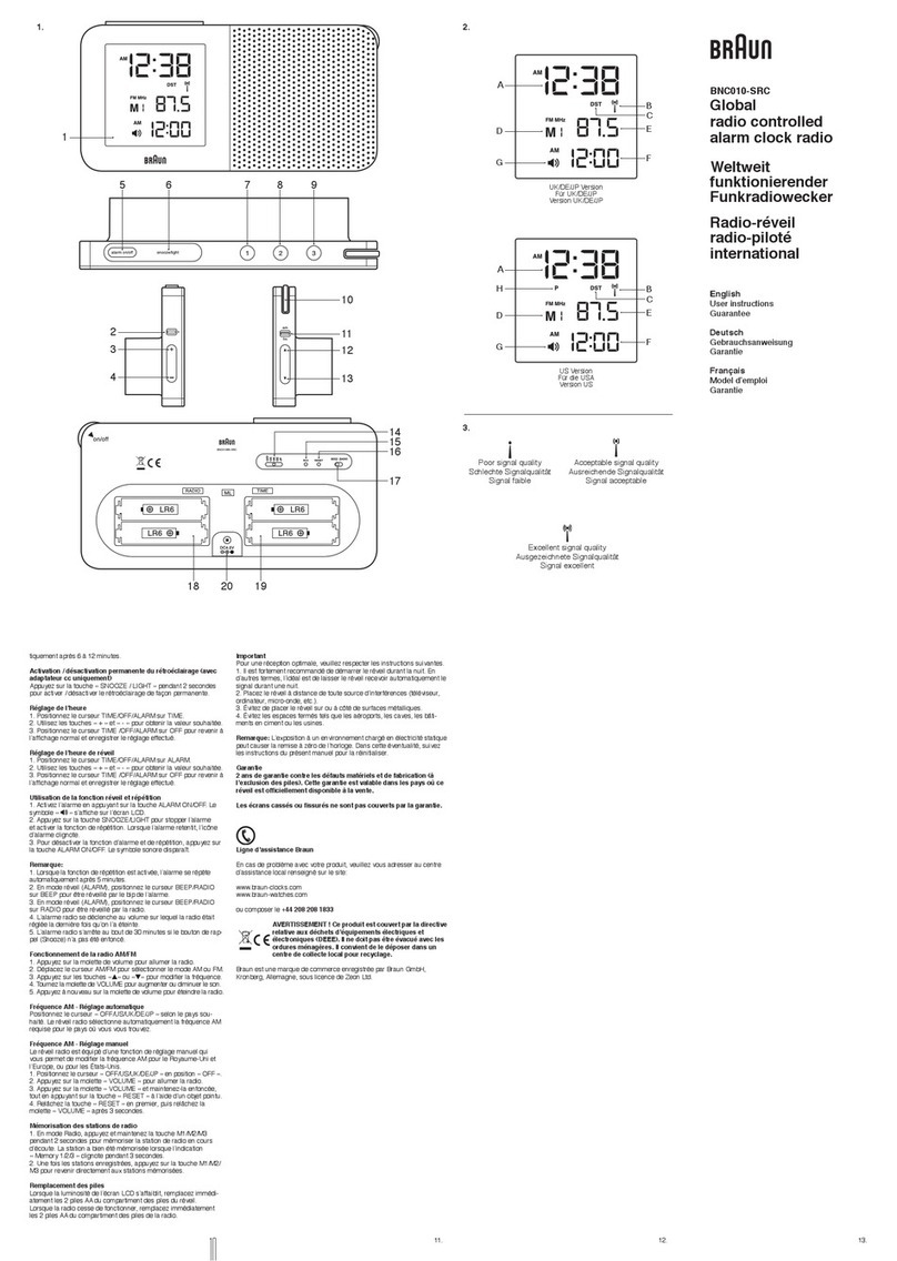 Braun BNC010-SRC User instructions