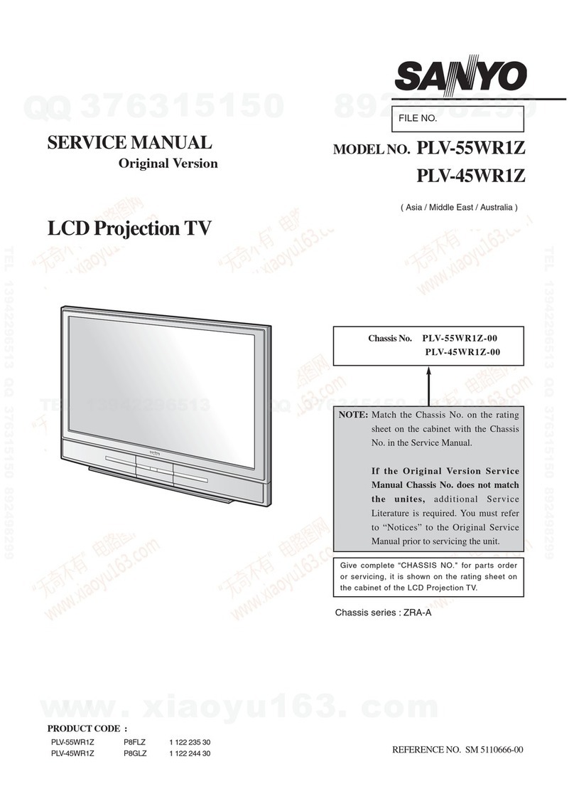 Sanyo PLV-55WR1Z Service manual