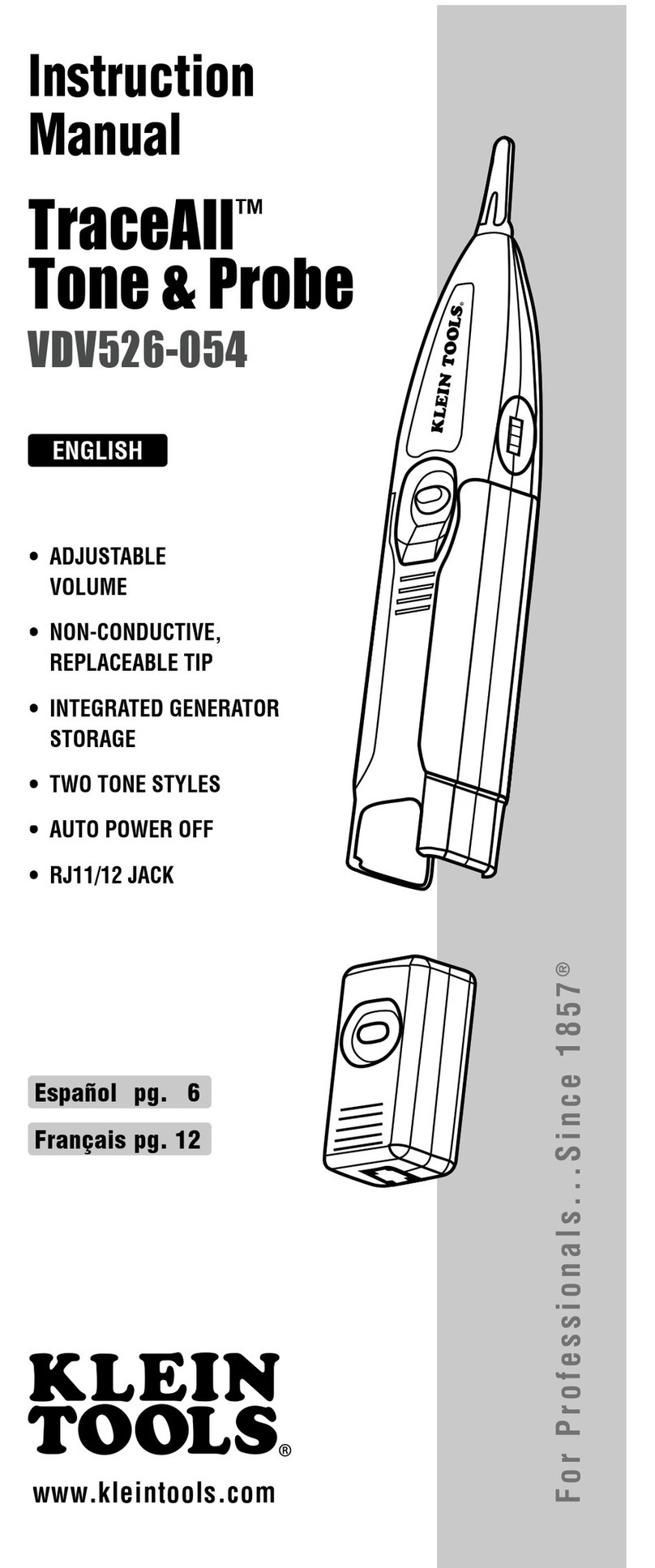 Klein Tools TraceAll VDV526-054 instruction manual