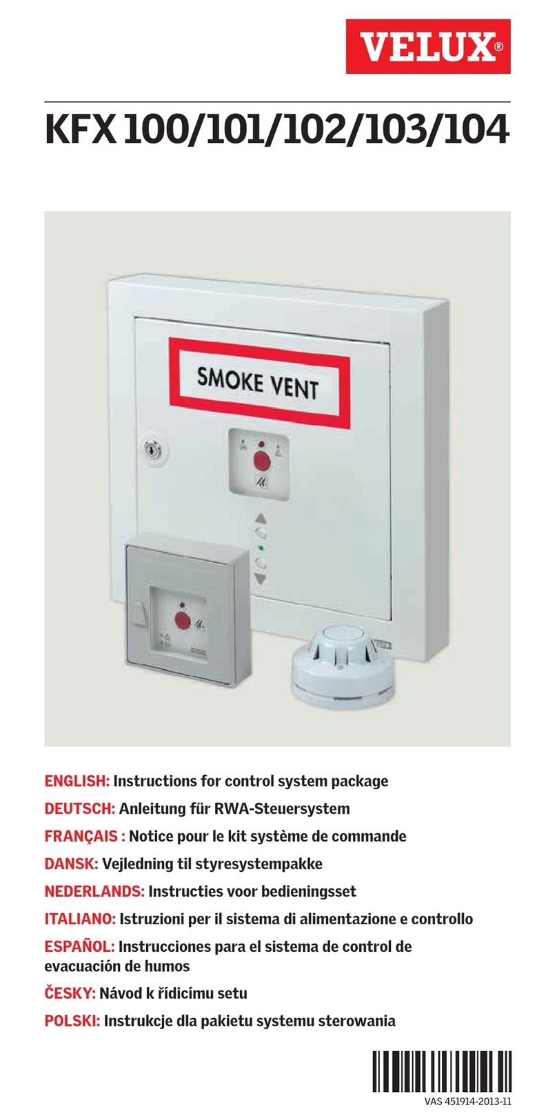 Velux KFX 100 User manual