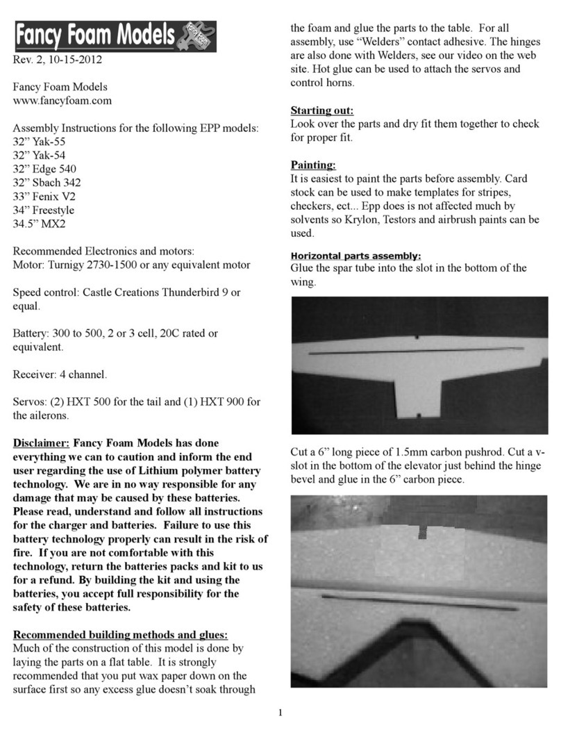 Fancy Foam Models 32” Yak-55 Assembly instructions
