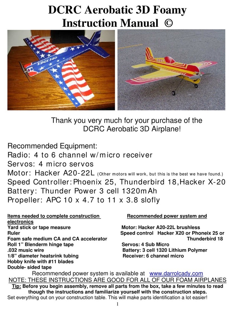 Darrol Cady DCRC Aerobatic 3D Foamy instruction manual