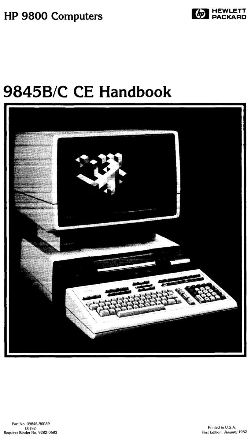 HP 9845B/C CE User manual
