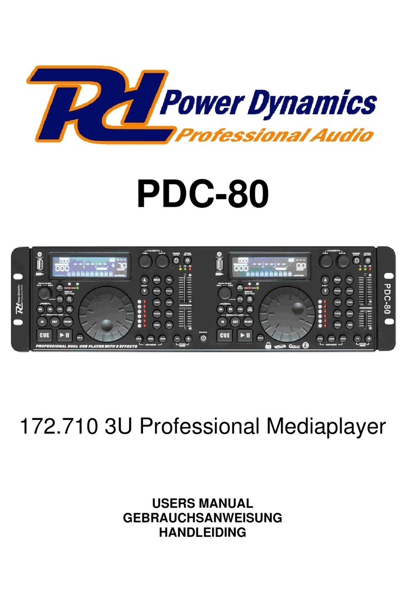 Power Dynamics PDC-80 user manual