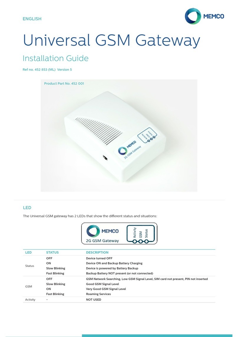 Memco 452 001 User manual