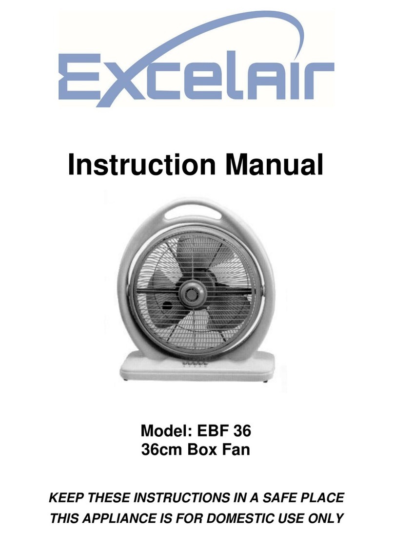 Excelair EBF 36 instruction manual