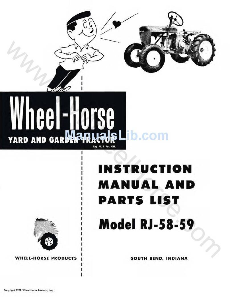 Wheel Horse RJ-58-59 Instruction manual and parts list