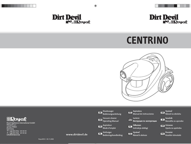 Dirt Devil Centrino operating manual