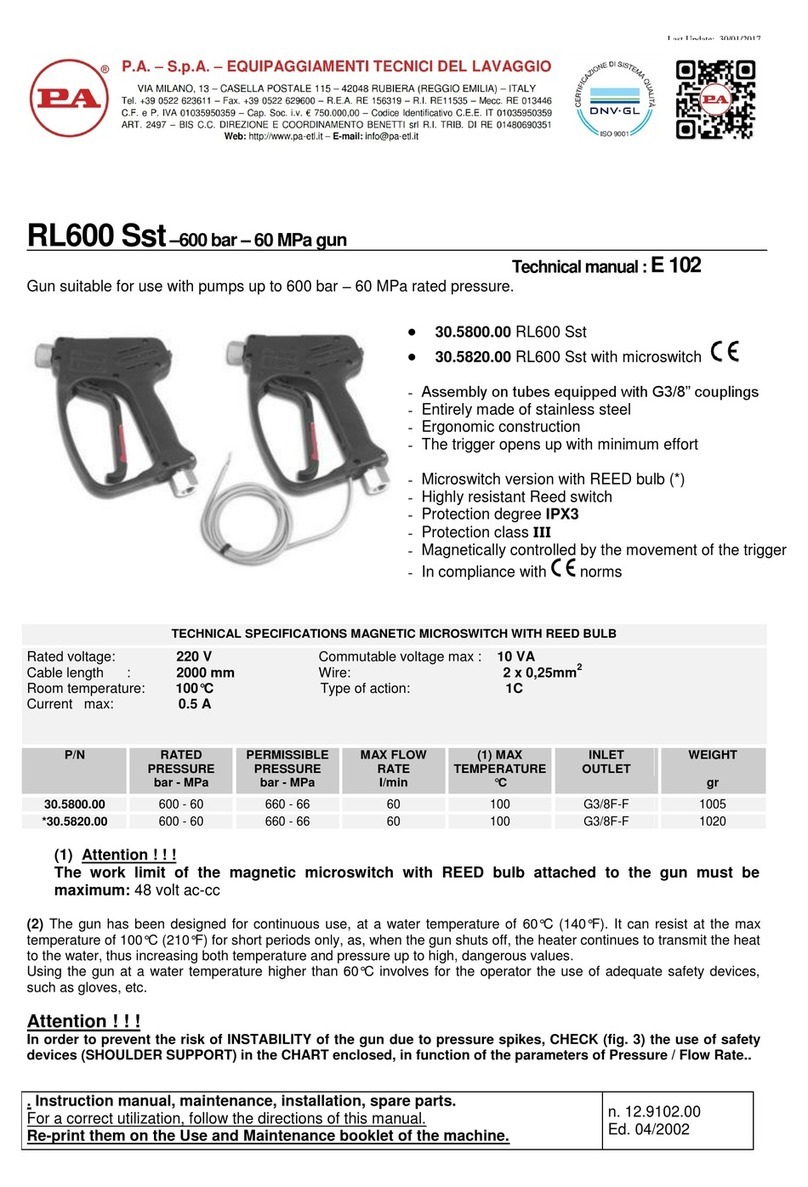 PA RL600 Sst User manual