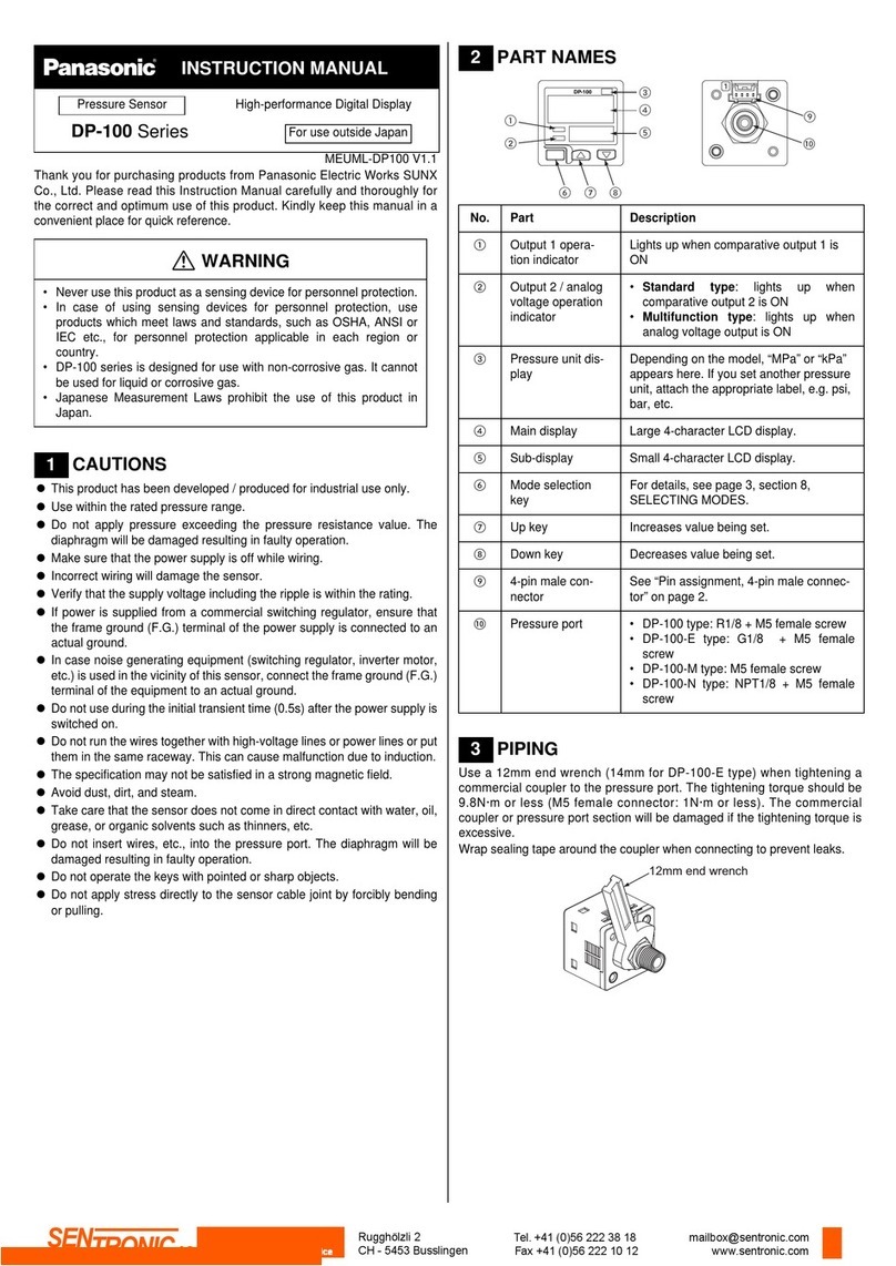 Panasonic DP-100 series instruction manual
