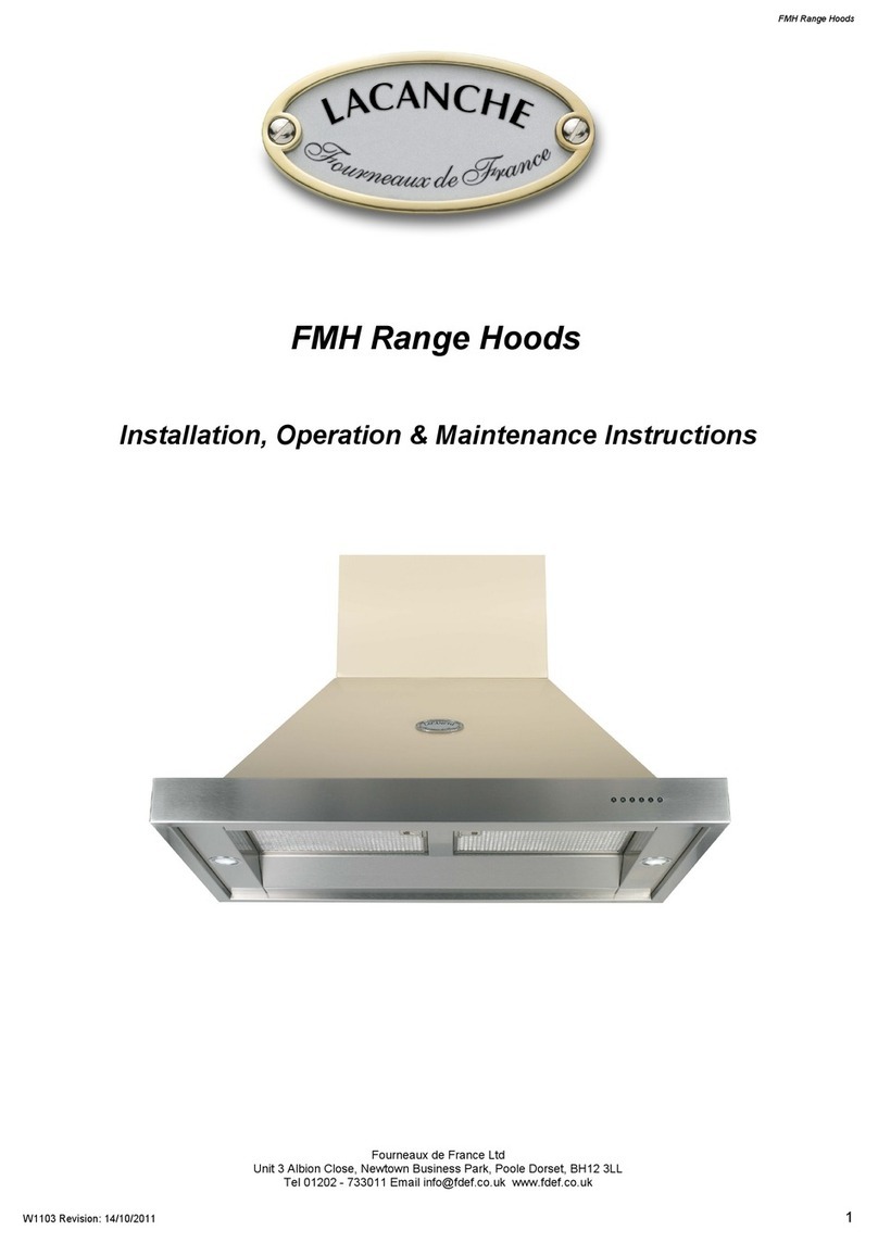Lacanche FMH Installation, operation & maintenance instructions
