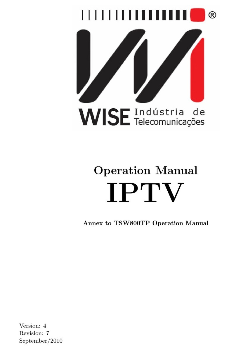 Wise TSW800TP Operation manual Wise TSW800TP Operation manual