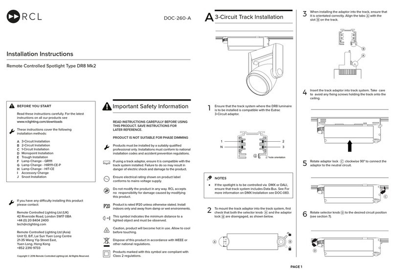 RCL DR8 Mk2 installation instructions