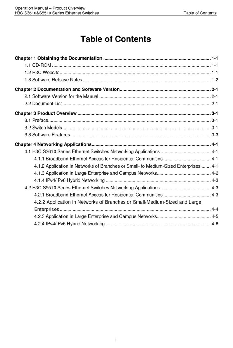 H3C S3610series User manual H3C S3610series User manual
