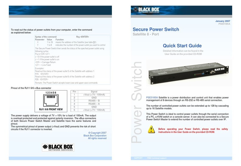 Black Box PSE518SA User manual
