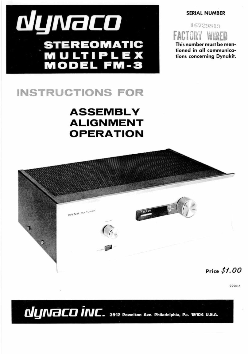 DYNACO FM-3 Assembly instructions