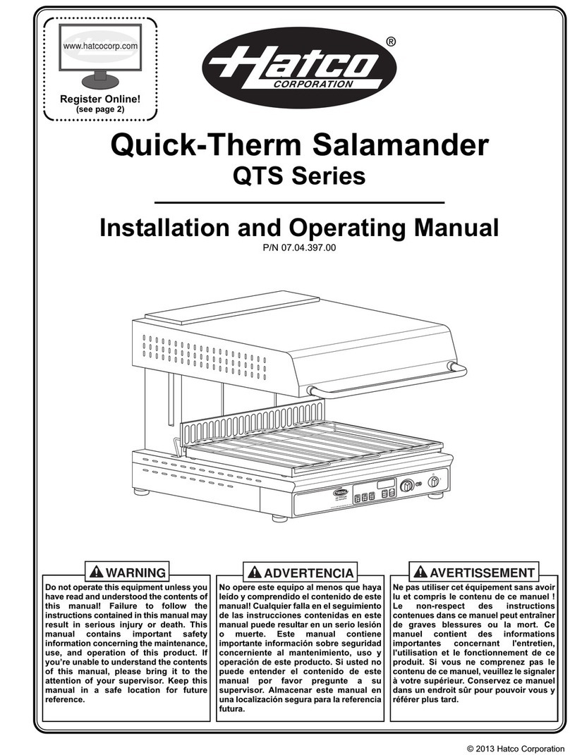 Hatco quick-therm salamander qts series User manual
