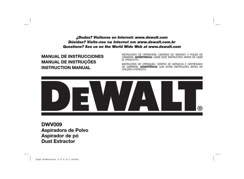 DeWalt DWV009 User manual