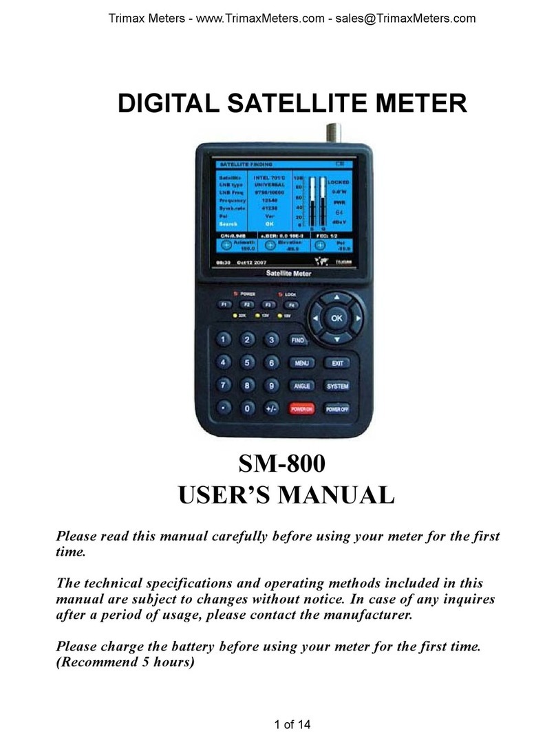 Trimax Meters SM-800 user manual