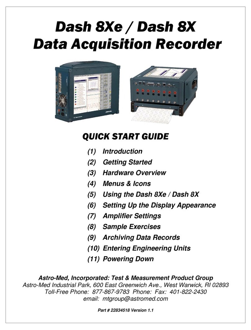 ASTRO-MED Dash 8X quick start guide ASTRO-MED Dash 8X quick start guide