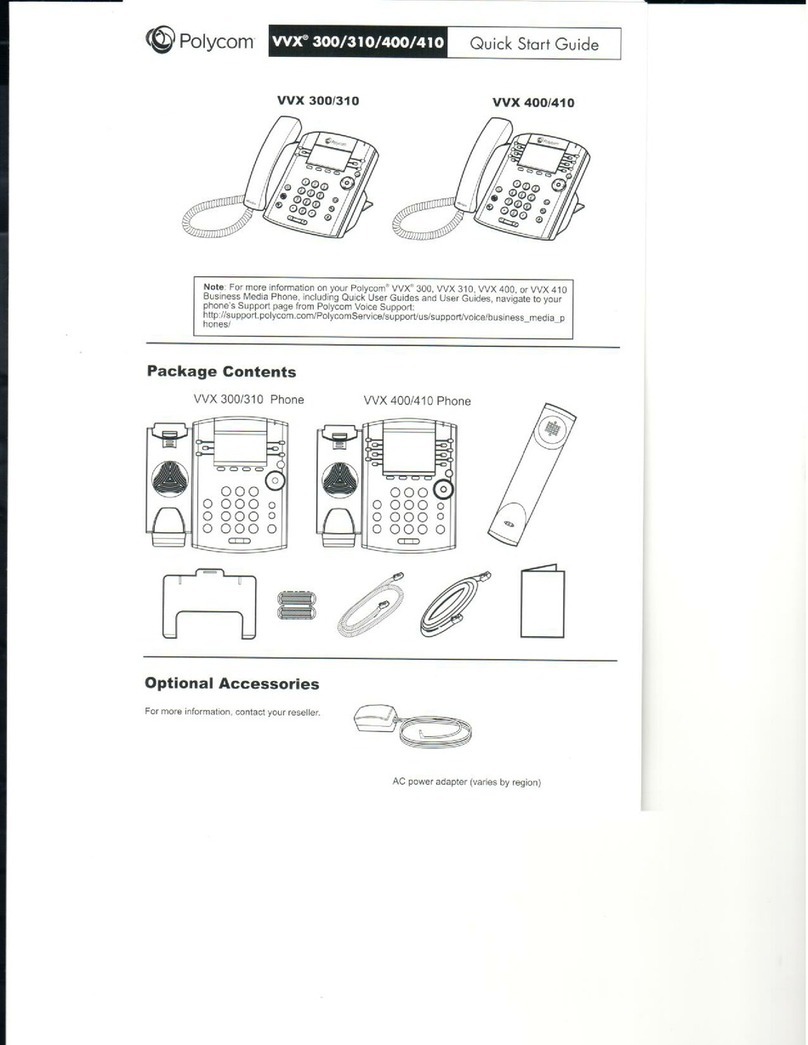 Polycom VVX 300 quick start guide