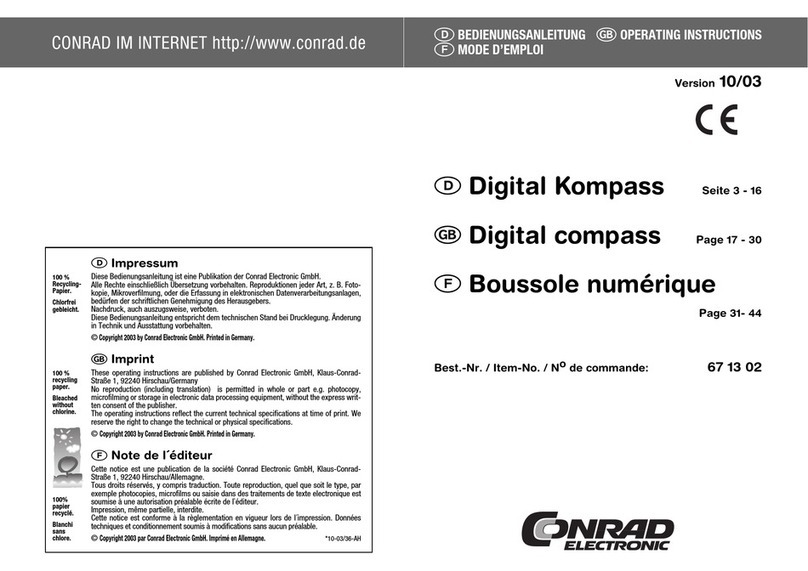 Conrad 67 13 02 operating instructions
