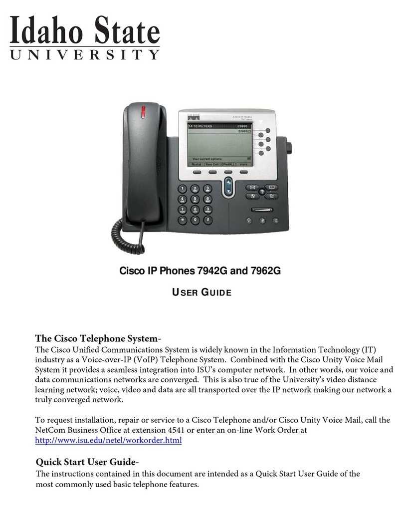 Cisco 7942G - Unified IP Phone VoIP user guide