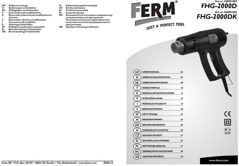 Ferm FHG-2000D user manual