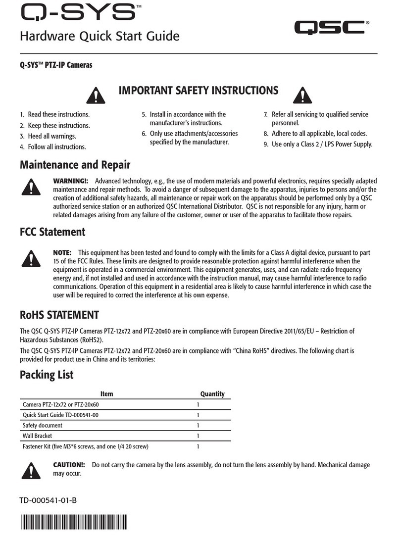 QSC Q-SYS Hardware quick start guide