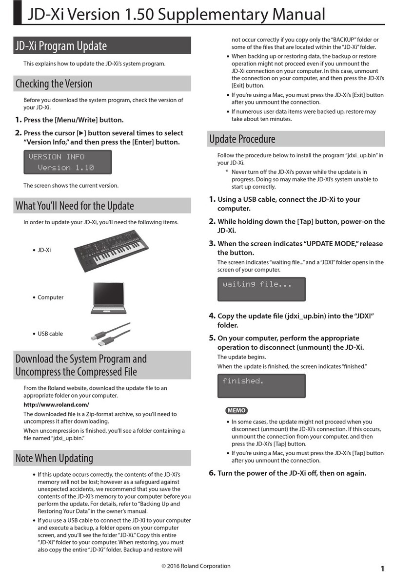 Roland JD-Xi Instructions and recipes