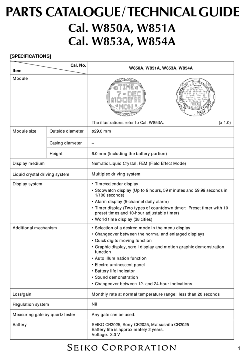 Seiko W850A Technical guide