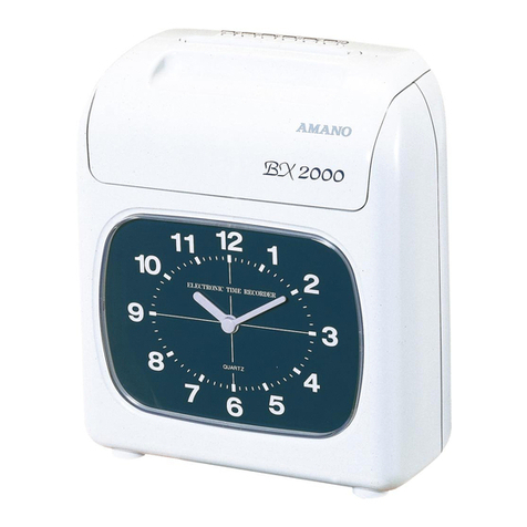 Amano BX 2000 Operation manual