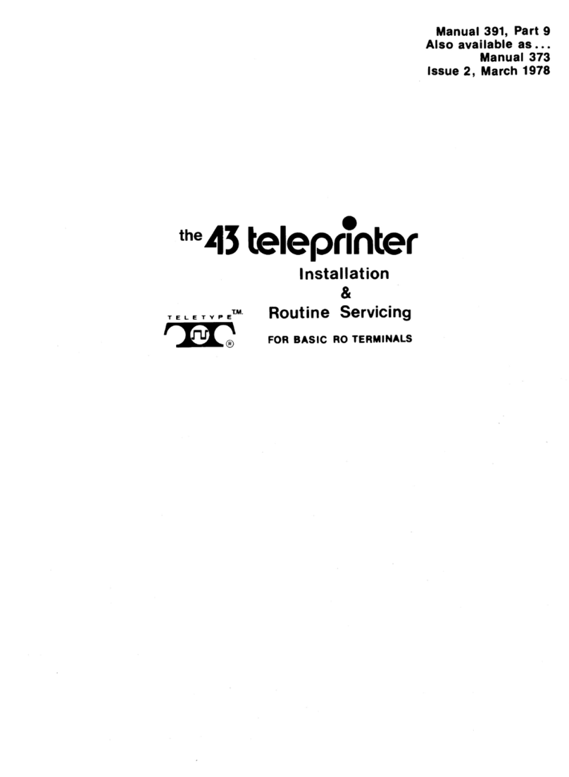 Teletype 43 Teleprinter Basic RO User manual Teletype 43 Teleprinter Basic RO User manual