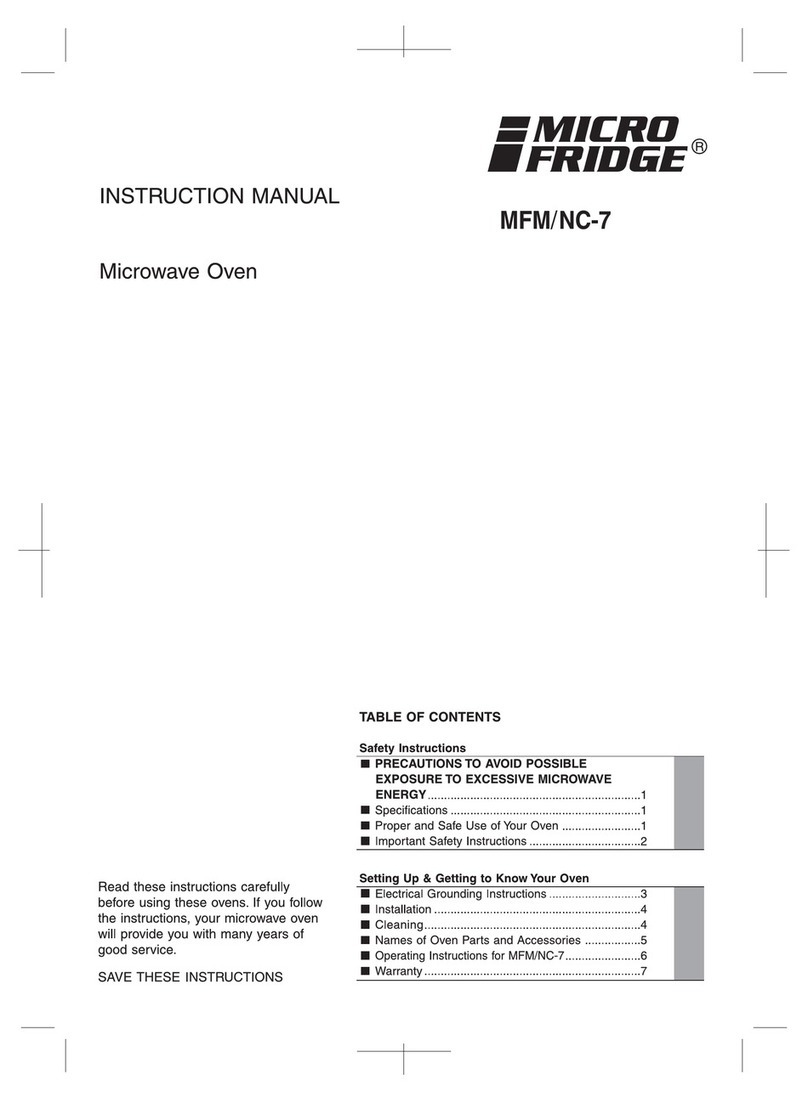 Micro fridge MFM/NC-7 User manual