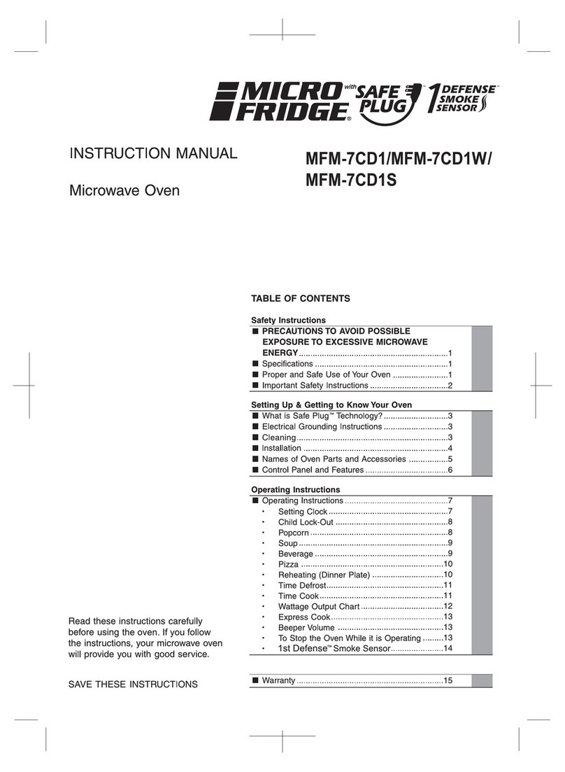 Micro fridge MFM-7CD1 Instructional manual