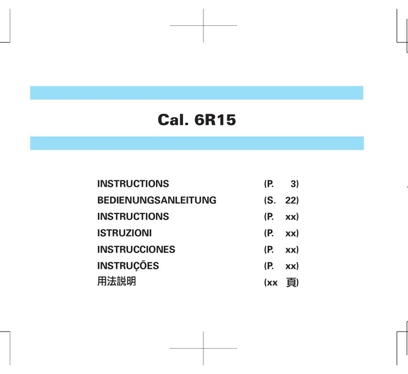 Seiko 6R15 User manual Seiko 6R15 User manual