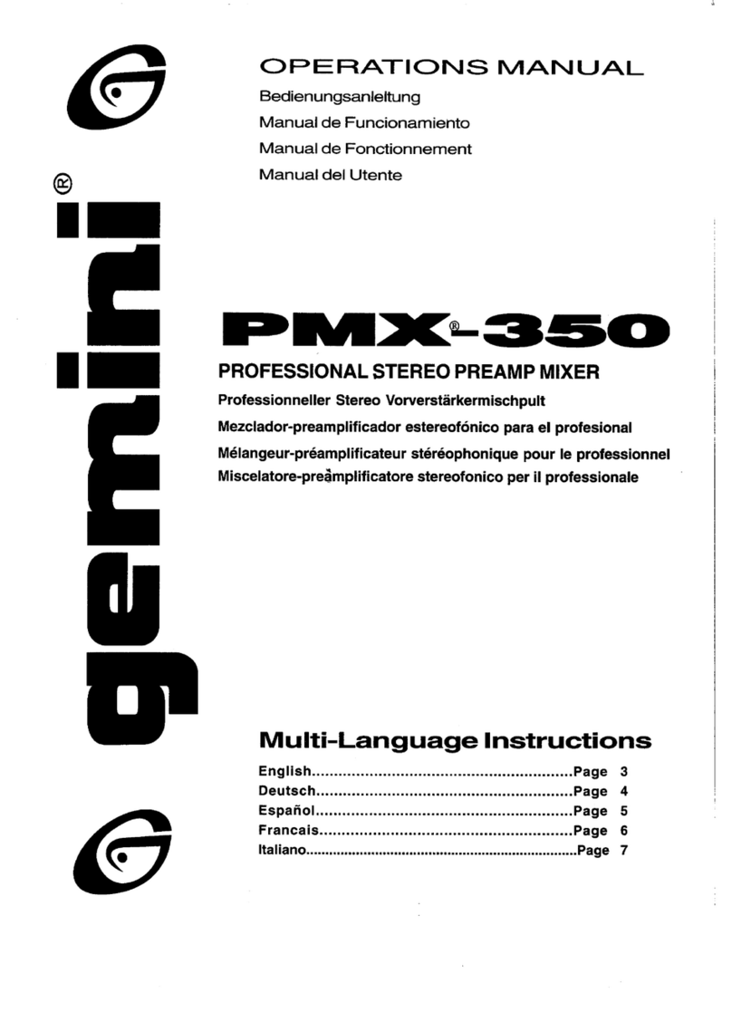 Gemini PMX-350 Operation manual