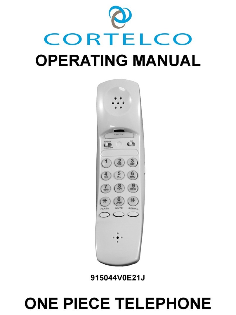 Cortelco 915044V0E21J operating manual