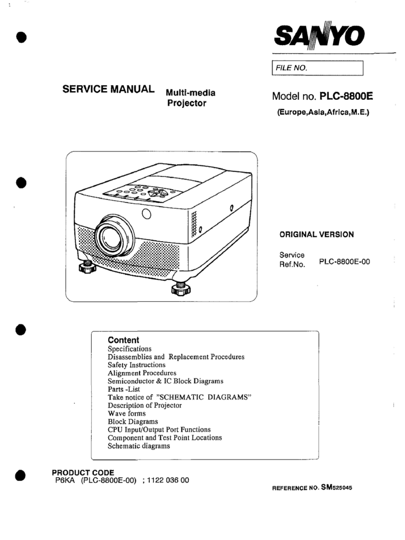 Sanyo PLC-8800E User manual Sanyo PLC-8800E User manual