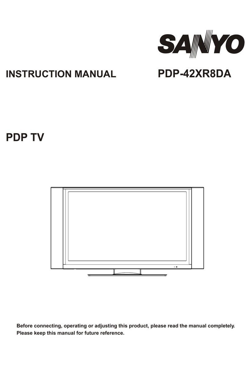 Sanyo PDP-42XR8DA User manual Sanyo PDP-42XR8DA User manual