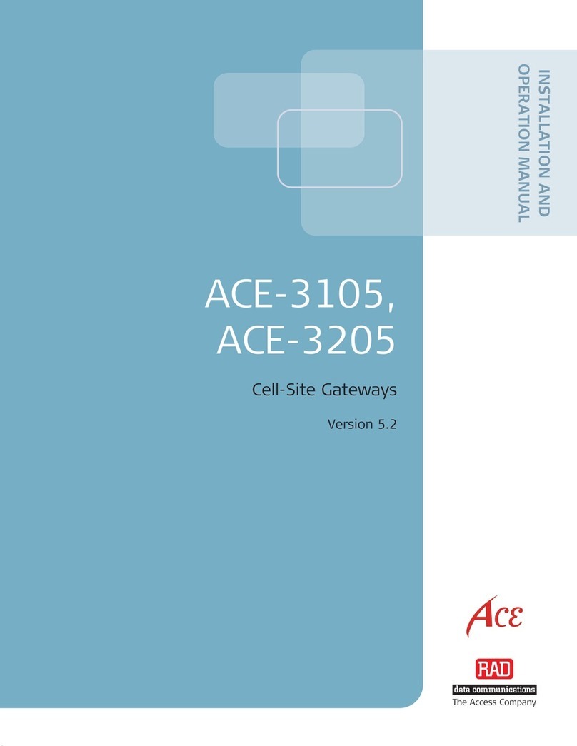 Ace ACE-3205 Installation and operation manual
