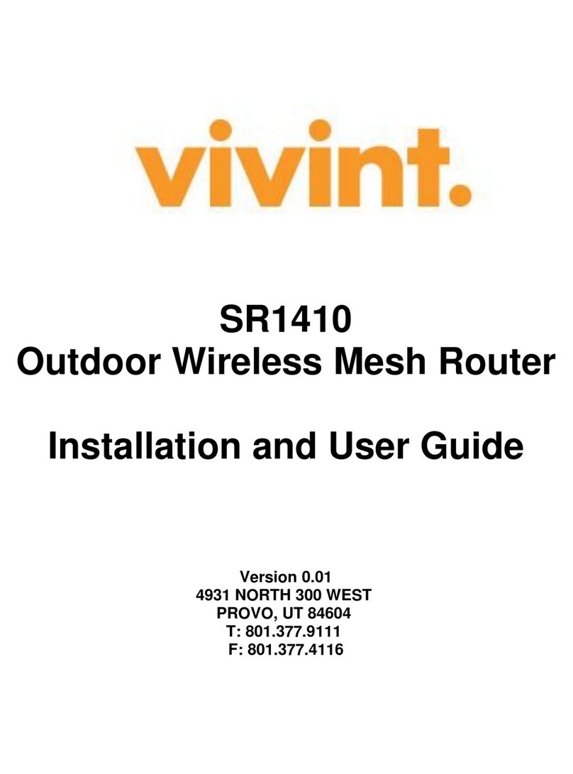 Vivint SR1410 Installation and user guide