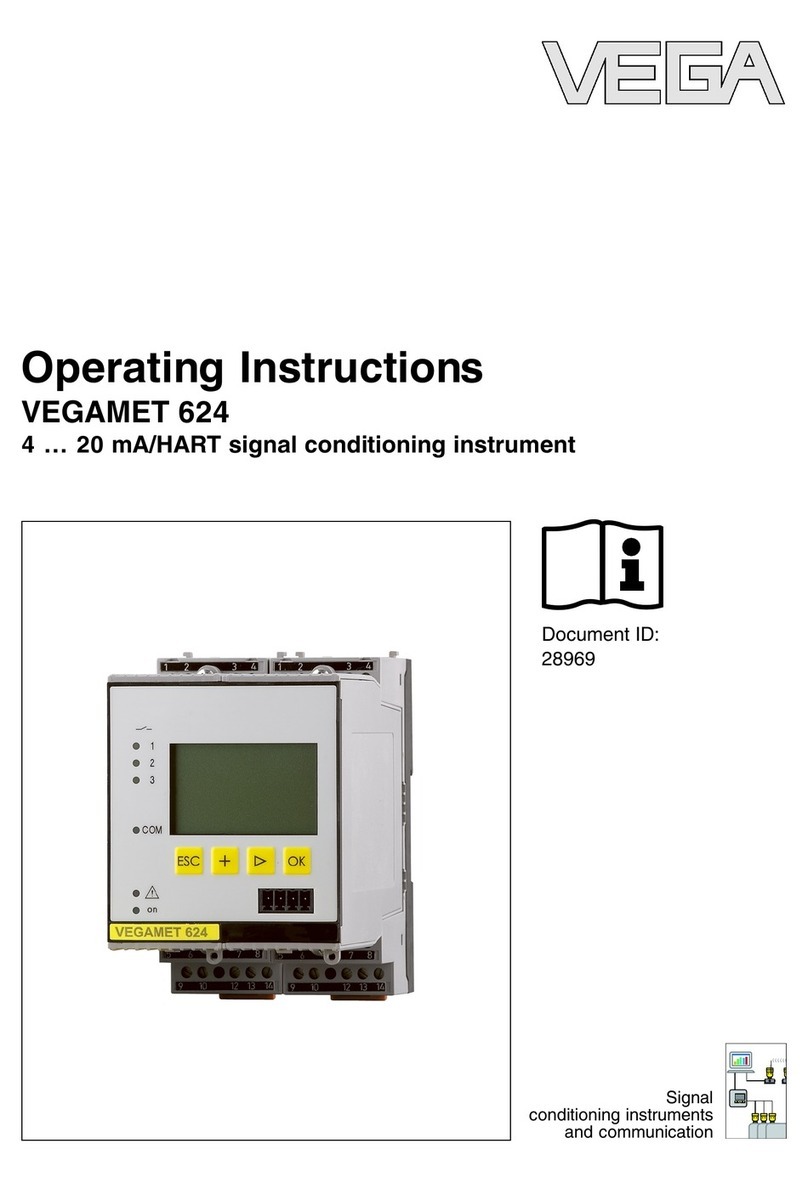Vega VEGAMET 624 operating instructions