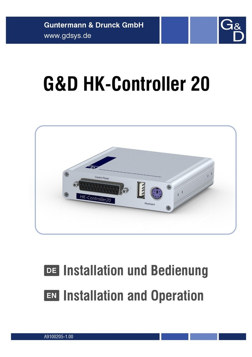 G&K HK-Controller 20 Installation and operation